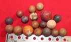 Civil War Era Handmade Clay Marbles Lot of 18 with Orange Star Shooter — photo 2