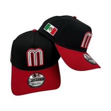 New Era México Gorra de Béisbol 9Forty Ajustable Snapback Sombrero Gorra Negro Rojo