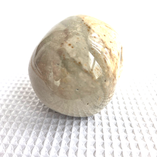 Natural Carved Stone Skull 2x3 Pale Gray Brown Gray - Picture 4 of 13