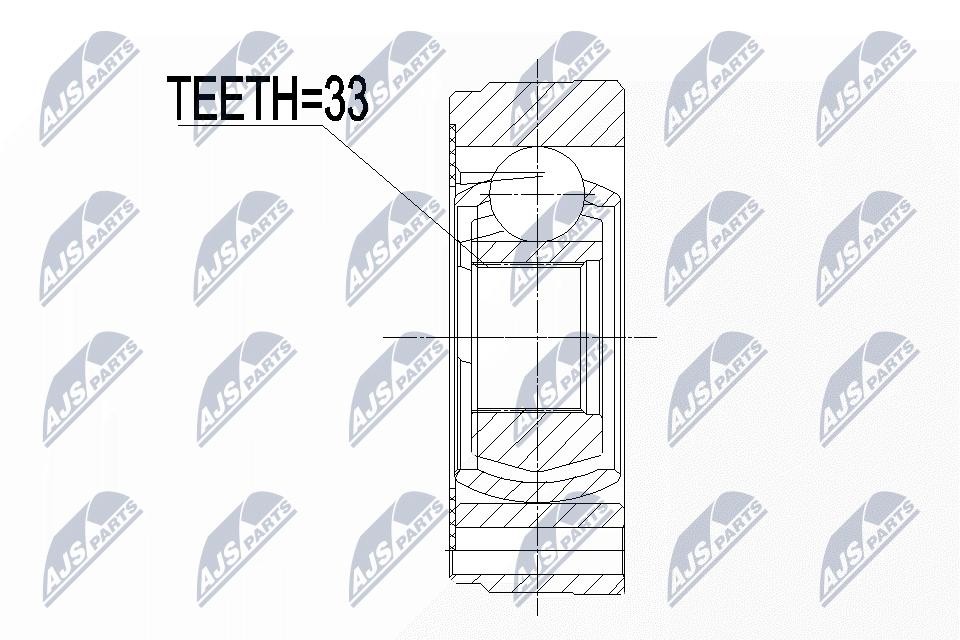 NTY CV Joint Drive Shaft Kit NPW-WW-068 For Audi Seat Skoda VW 94mm