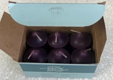 PartyLite Votive Candles Box of 6 Dark Purple #V06699 Black Orchid