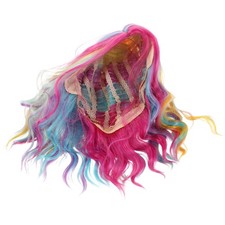 Colorful Cosplay Wig Curly Rainbow Colored Wigs for Women Mermaid