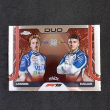 Liam Lawson & Isack Hadjar F1 Trading Card Topps Chrome RC 169