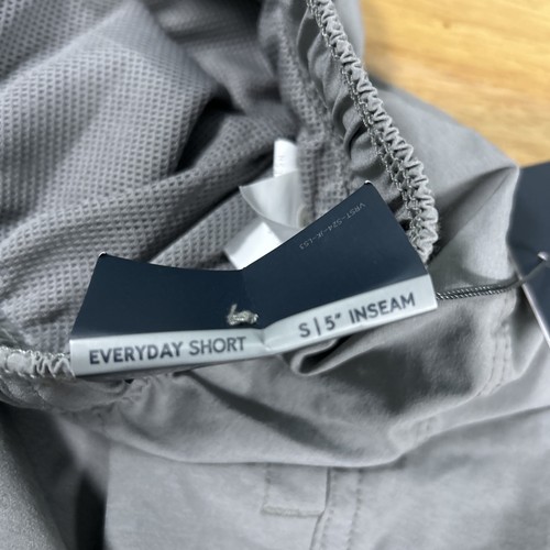 VRST Everyday Shorts Uomo Small 5” Cuciture Interne Elastiche Vita Tasche Casual Grigio - Foto 8 di 9