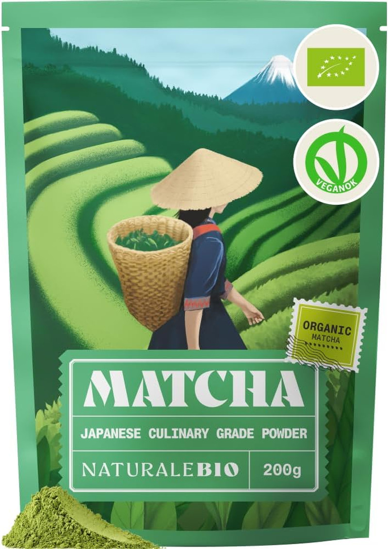Japanese Organic Matcha Green Tea Powder - Culinary Grade - 200 Gr. Tea Produced