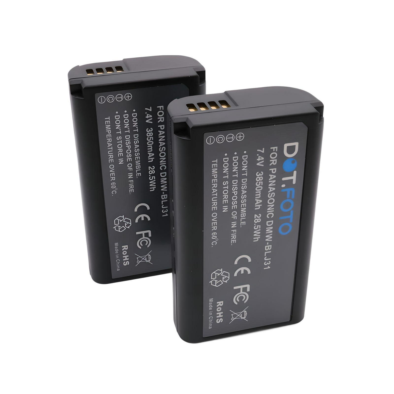 2x DMW-BLJ31 3500mAh 28.5Wh Battery for Panasonic Lumix DC-S1 DC-S1R DC-S1H