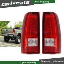 For 99-2002 Chevy Silverado 1500 99-06 GMC Sierra Red LED Tube Tail Lights Lamps