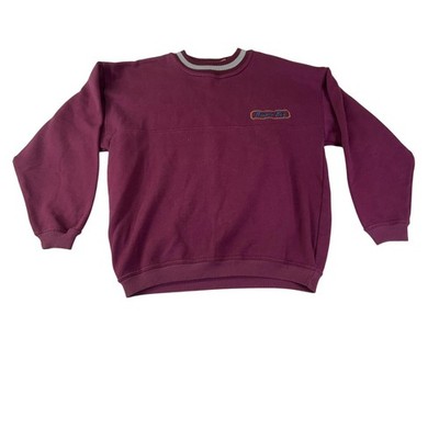 Vintage Bugle Boy Sweatshirt Mens Small Purple Crewneck Fleece Embroidered Logo