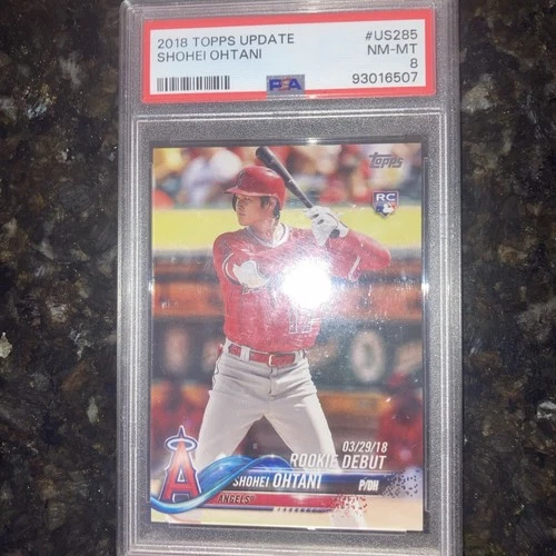 136971798 Shohei Ohtani 2018 Topps Update #US285 Rookie RC PSA 8