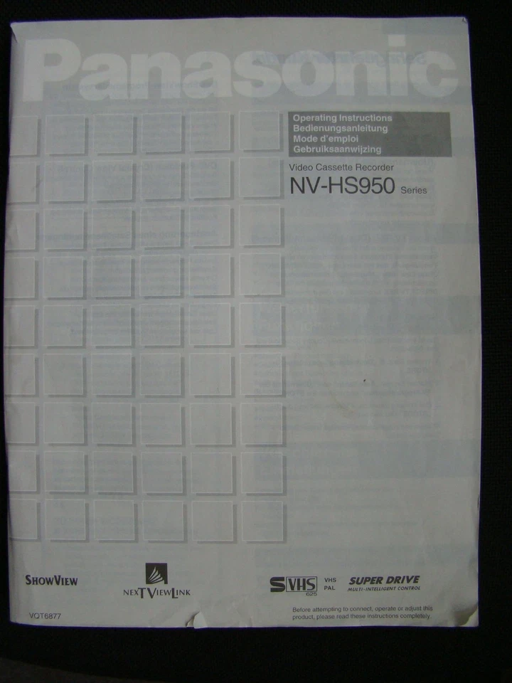 Bedienungsanleitung für Videorecorder Panasonic NV-HS950 Operating Instructions. - Bild 1 von 1