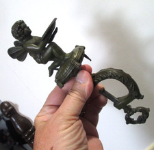 Antique CAST IRON SEWING CLAMP w/ WINGED FAIRY #10 of 10