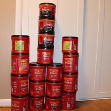 18  Empty Folgers Plastic Coffee Cans/Containers - Different Sizes