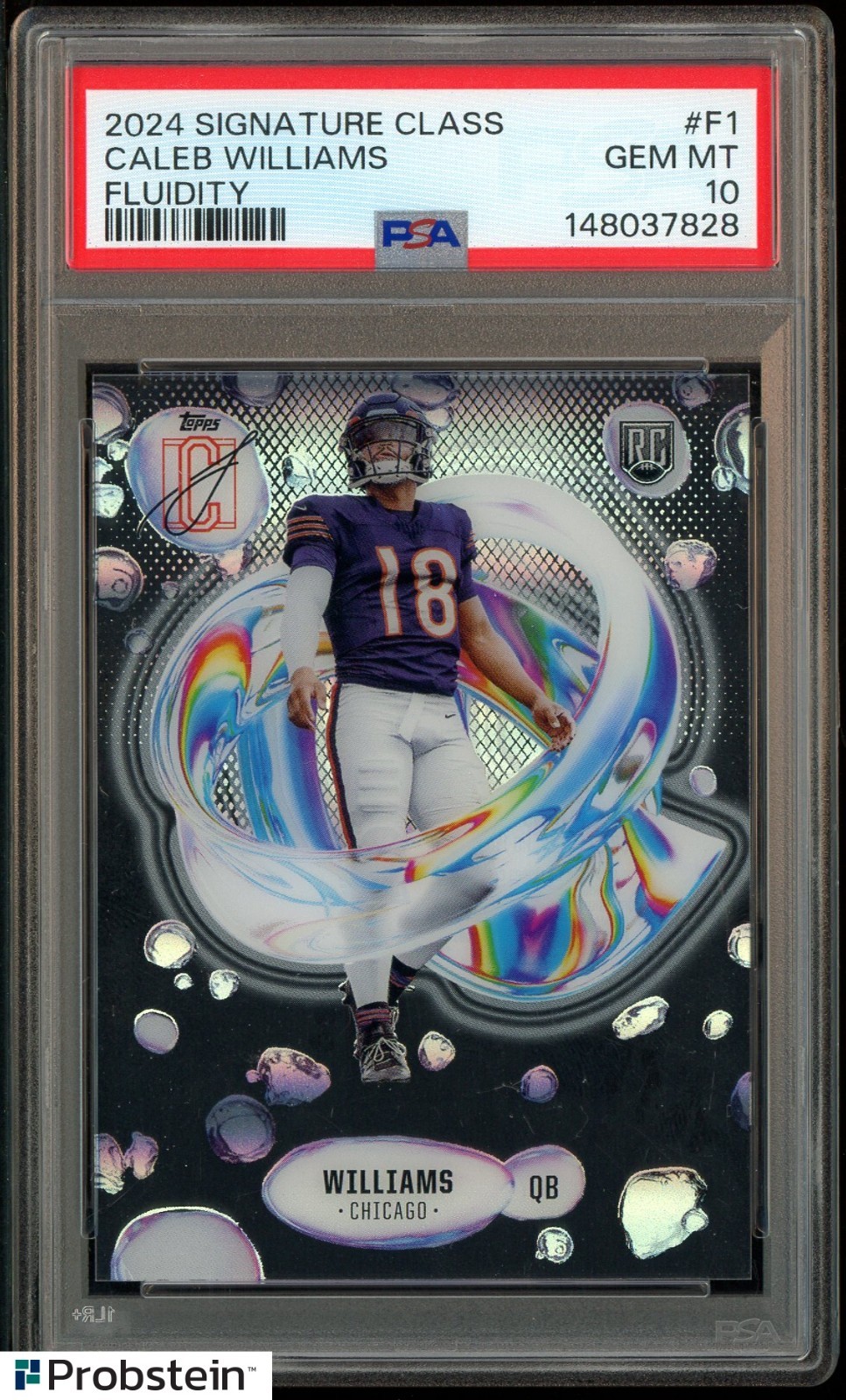 2024 Topps Signature Class Fluidity #F1 Caleb Williams Bears RC Rookie PSA 10