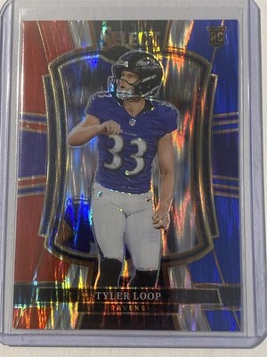 Tyler Loop Ravens 2025 Select #161 Premier Red Blue Shock Prizm RC (C1)