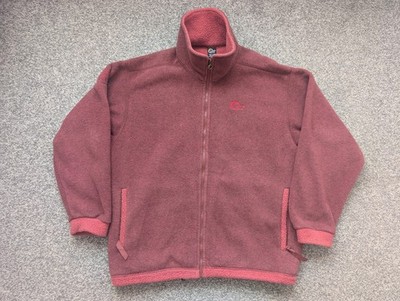 Vintage Lowe Alpine Fleece Mens Extra Large Burgundy Aleutian Full Zip Walking