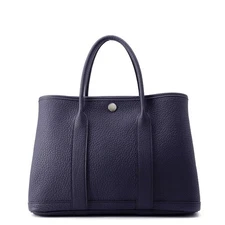 HERMES Garden Party Size TPM Negonda Leather Blue Indigo