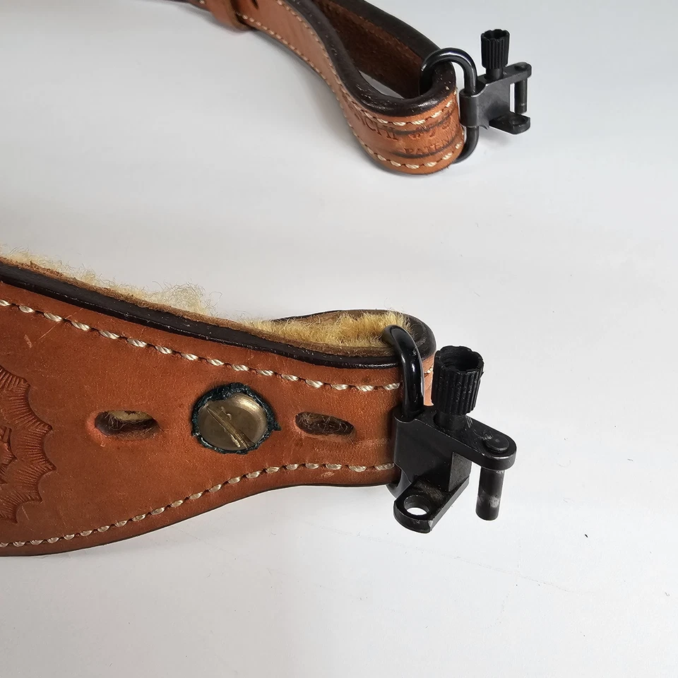 Rifle de cuero con respaldo de oveja cosido con honda Bianchi Cobra Grande #73 de colección Foto 2 de 4