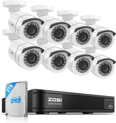 1080P Security Camera System 5MP 3K Lite 2TB 8 Bullet