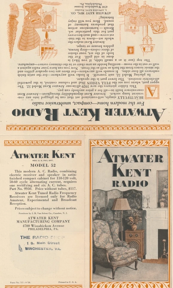 #C12 5c Winged Globe no cachet First Day cover Atwater Kent Radio enclosure - Image 3 of 3