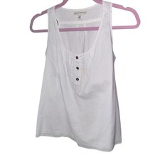Elegant Banana Republic White Buttoned Tank Top women  s XS