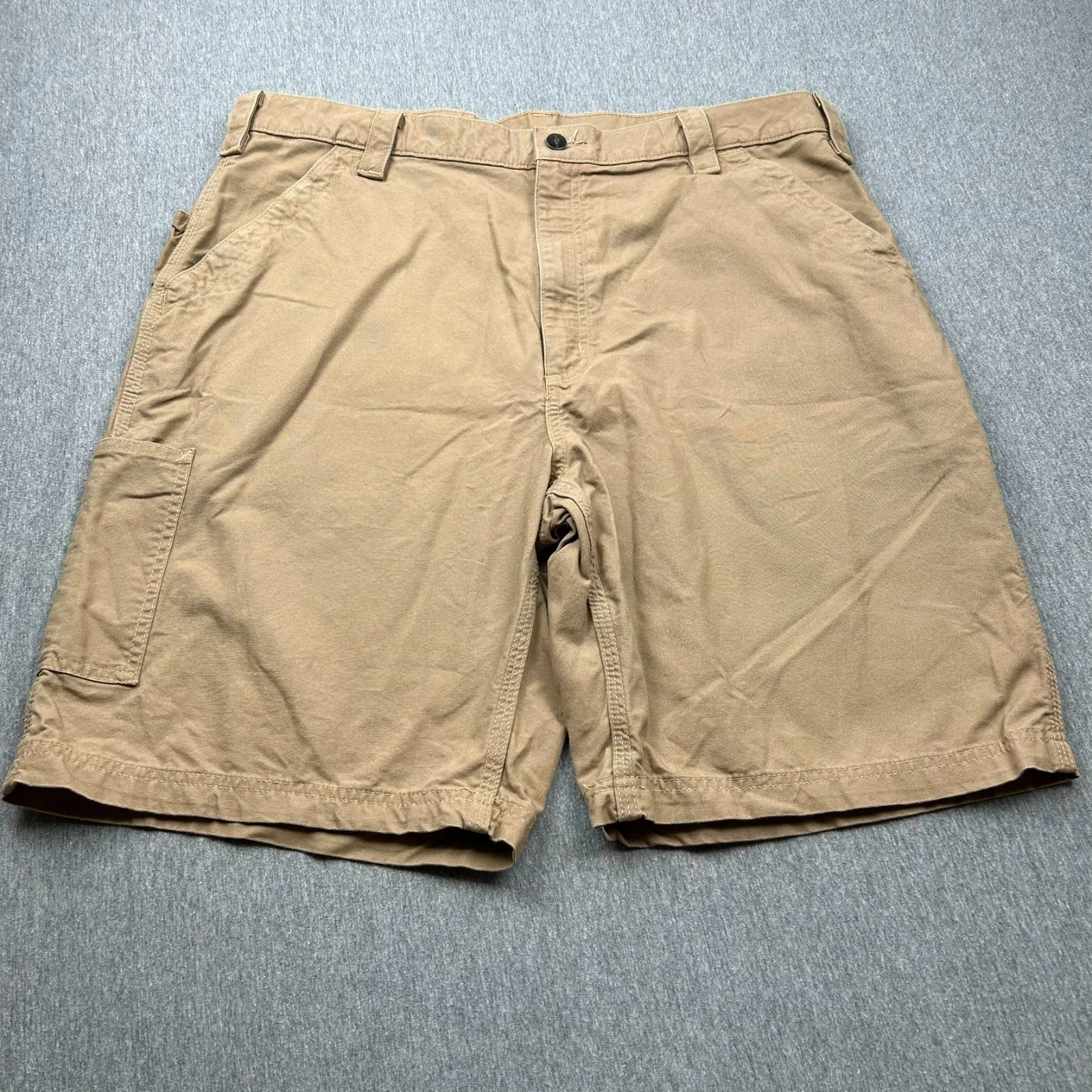 Carhartt B147 DKH Loose Fit Carpenter Shorts Mens 40 Khaki 10" Inseam Outdoor