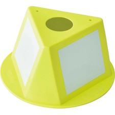Inventory Control Cone W/ Dry Erase Decals 10"L x 10"W x 5"H Yellow Lot of 5