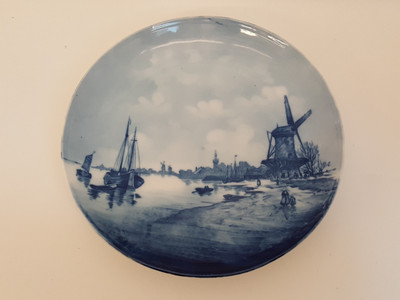 Vintage 12'' Delft Delftware platter plate Rosenthal Bavaria Germany