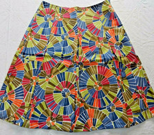 TALBOTS skirt size 4 patterned A-line summer lightweight r65 