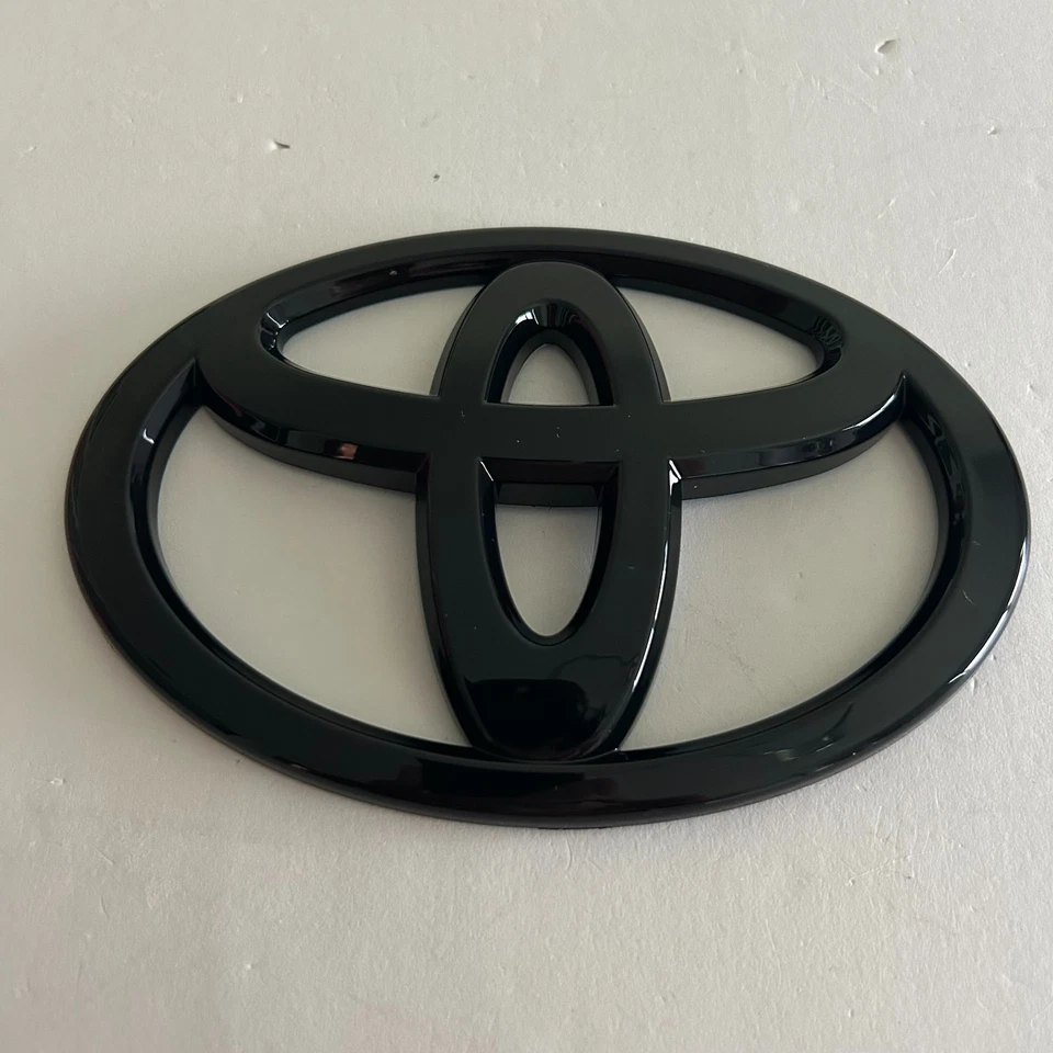 Front Grille Emblem Black Logo for Toyota Sequoia Tundra - Image 2 of 3