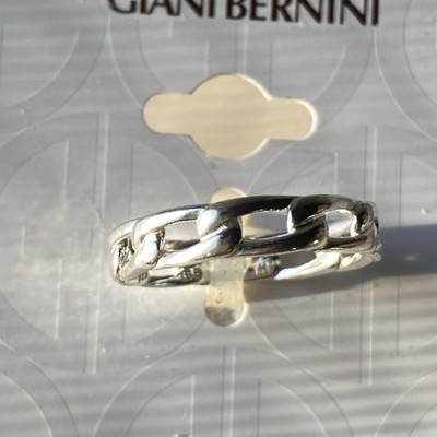 NEW Giani Bernini  Sterling Silver 925 Chain Link Band Ring Size 7   New on Card