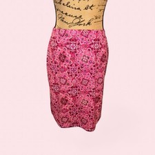Vintage A. byer California paisley skirt pink y2k summer Fairycore Side Slits M