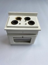 Kitchen Set White dollhouse miniature oven,   stove,1/12 scale wood furniture