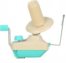 Yarn Winder Fiber Yarn String Ball Winder Holder Hand Operated Cyan - New - US
