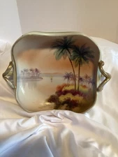 Antique, Nipon Double Handled Square Dish