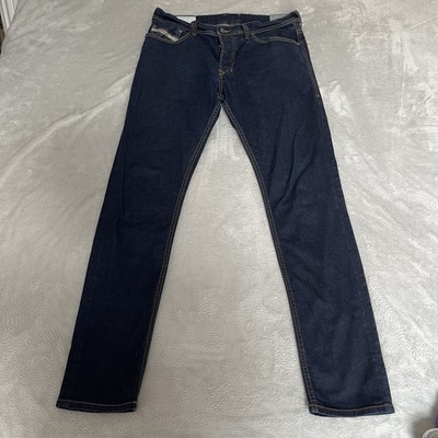 Diesel Tepphar Slim Carrot Stretch Jeans Mens Blue Wash 0069H Size