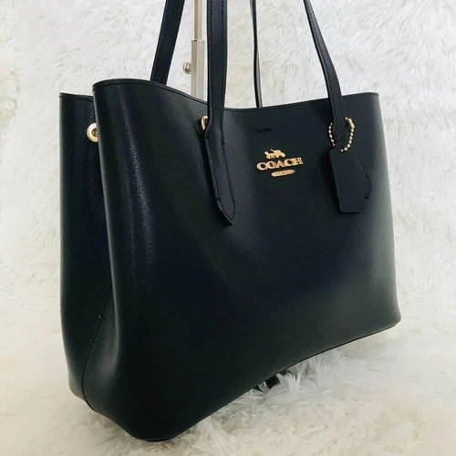 Borsa a tracolla Coach F48733 Avenue in pelle nera usata ottima+ Giappone