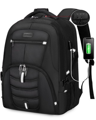 Travel Laptop Backpack Waterproof Anti Theft Backpack with Lock and USB Charg...