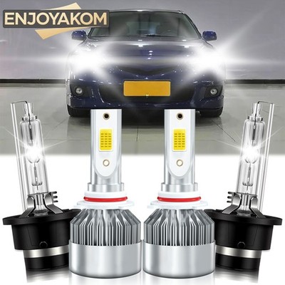 For Mazda 6 2011-2013 10000lm LED Headlight Bulbs High Low Beam Lights 4Pcs HID