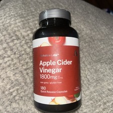 Apple Cider Vinegar Capsules 1800mg  180 Count  Non-GMO  by Berkshire Labs