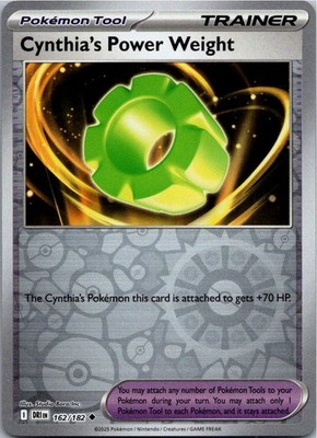 Cynthia's Power Weight Reverse Holo Pokemon Destined Rivals 162/182