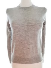 COS Womens Sweater S Grey Wool 100% Light knit Long Sleeve Crew Neck