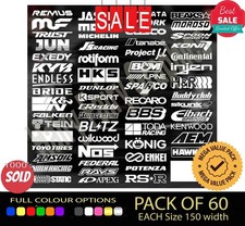 60 adesivi e decalcomanie sponsor corse per JDM EDM Race Turbo Drift Set