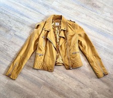 Kunstlederjacke Damen Größe 36 Farbe Curry