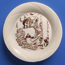 Freiberger Porzellan Teller DDR Comic -Gewerk - Motiv , Zustand 2- ,&Oslash; 19cm
