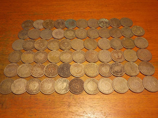Lote Mixto de Monedas Circuladas de México 5 Centavo Monedas