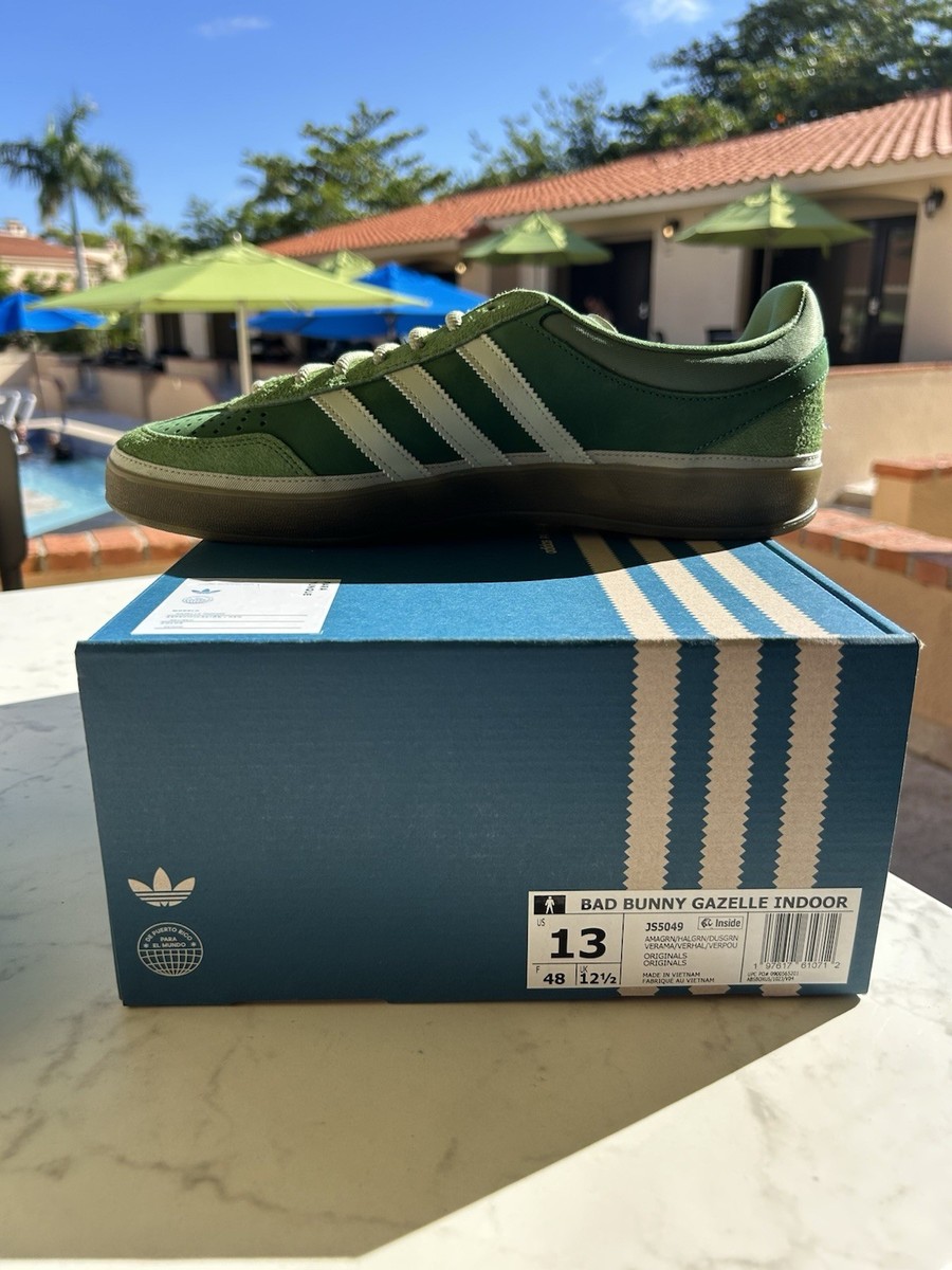 Size 13 - Bad Bunny x adidas Gazelle Indoor Core White for sale