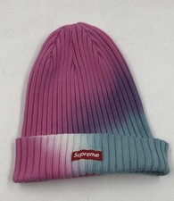 SS19 Supreme Dyed Beanie Pink Tie Dye Hat Small Box Logo Made In Korea