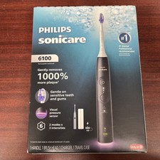 Philips Sonicare 6100 Rechargeable Electric Toothbrush w/ Case Black
