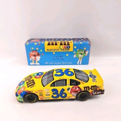 Ken Schrader 36 M And M NASCAR 1:24 Diecast Racing Team Car Box Yellow Pedigree
