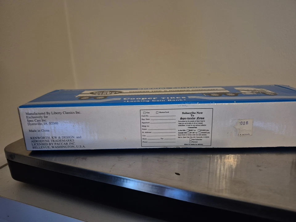 Liberty Classics Kenworth K100E Semi Bank Cooper Tire 1/64 Scale NIB - Image 2 of 4